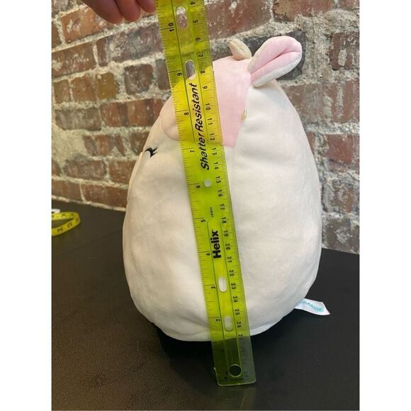 SQUISHMALLOWS Light Pink/Cream Happy Smiling Cow Steer Poly Stuffed Animal Toy L - Picture 9 of 9
